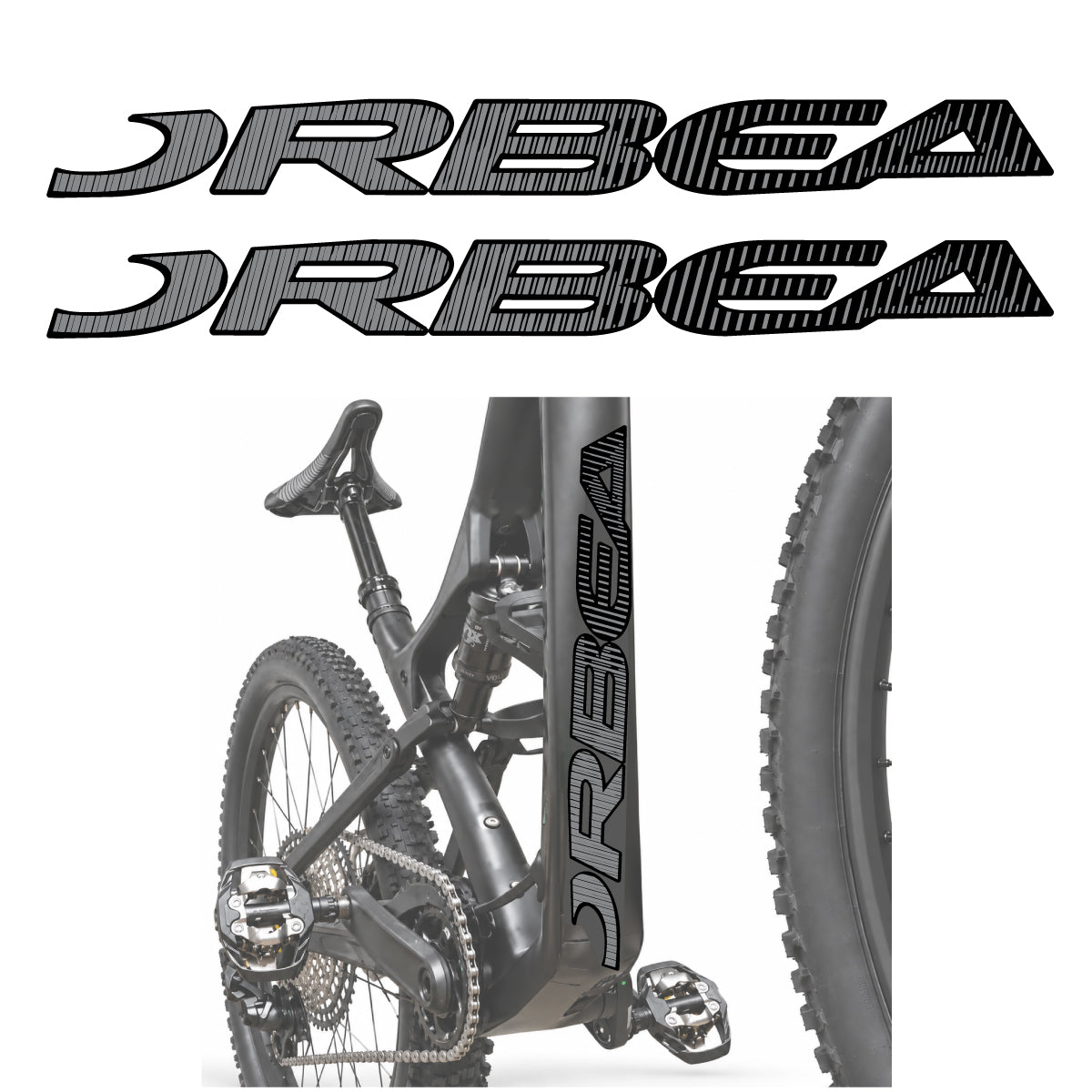 Compatible Stickers for Orbea Oiz 2020, Down Tube Lettering vinyl decals - Traffic Grey