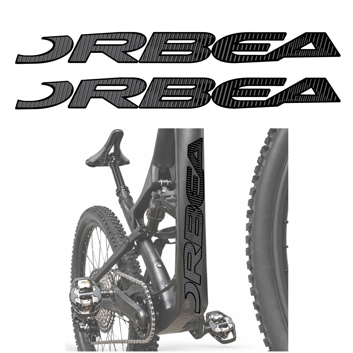 Compatible Stickers for Orbea Oiz 2020, Down Tube Lettering vinyl decals - Medium Grey