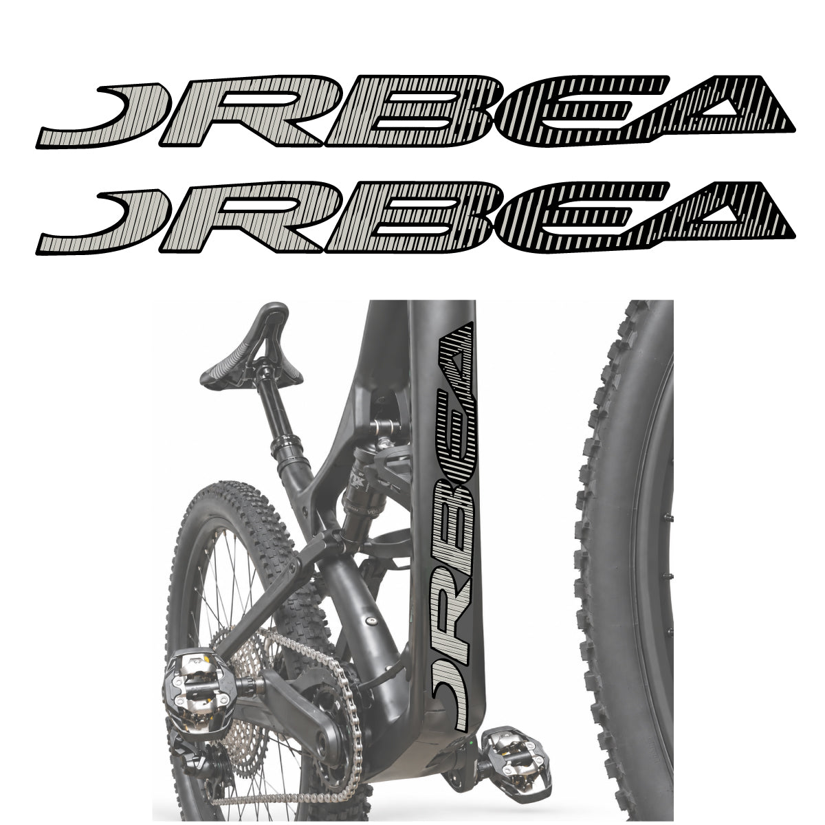 Compatible Stickers for Orbea Oiz 2020, Down Tube Lettering vinyl decals - Light Grey