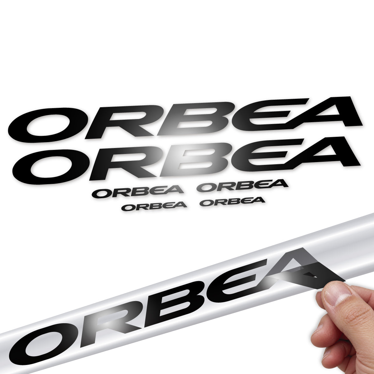 Compatible Stickers for Orbea Denna 2022-2027, Frame vinyl decals - Black