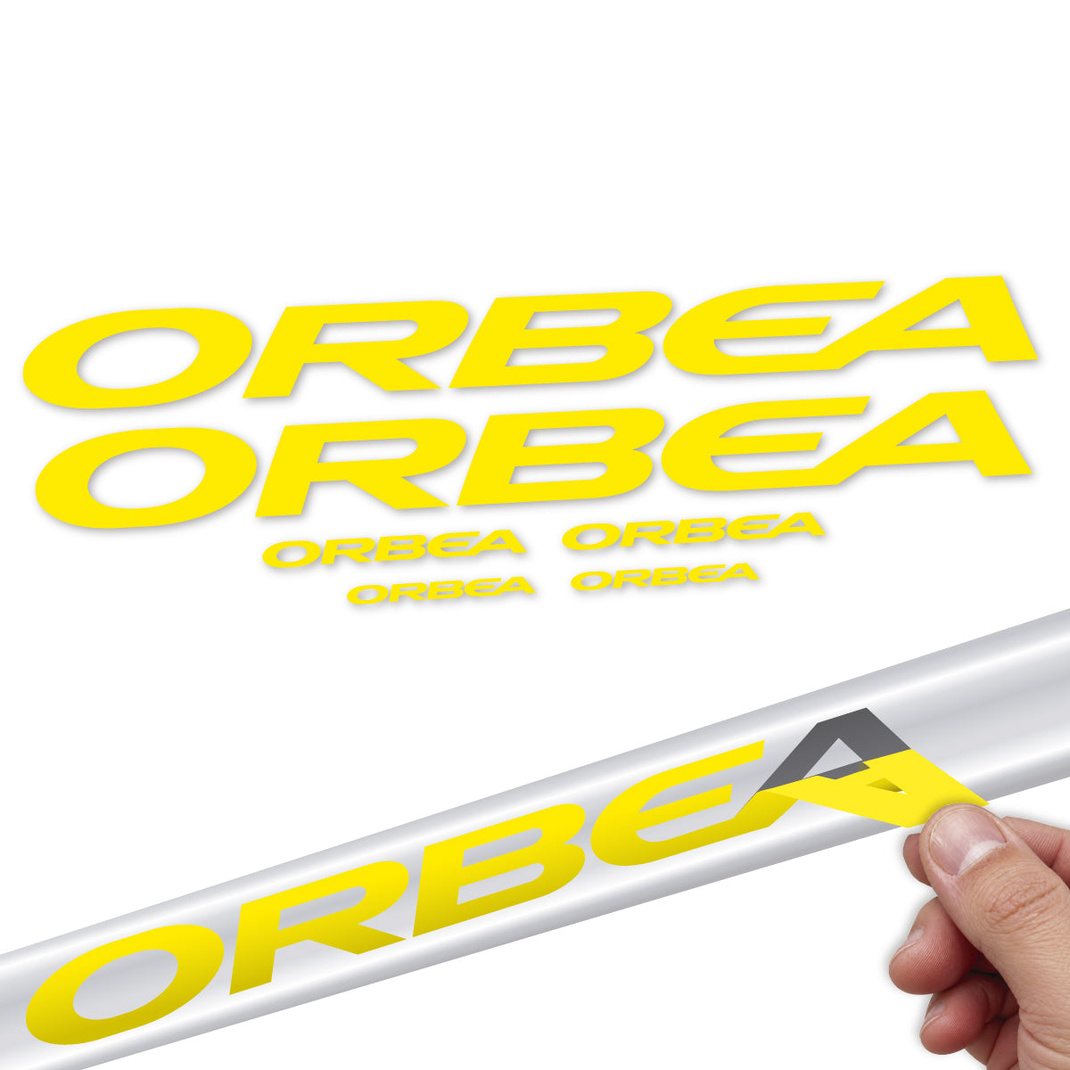 Compatible Stickers for Orbea Denna 2022-2027, Frame vinyl decals - Yellow