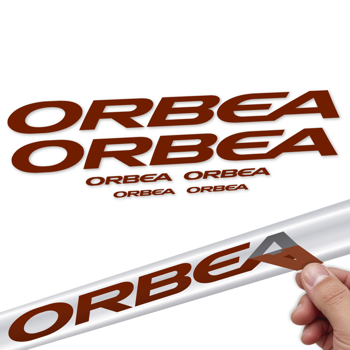 Compatible Stickers for Orbea Avant 2022-2027, Frame vinyl decals - Brown