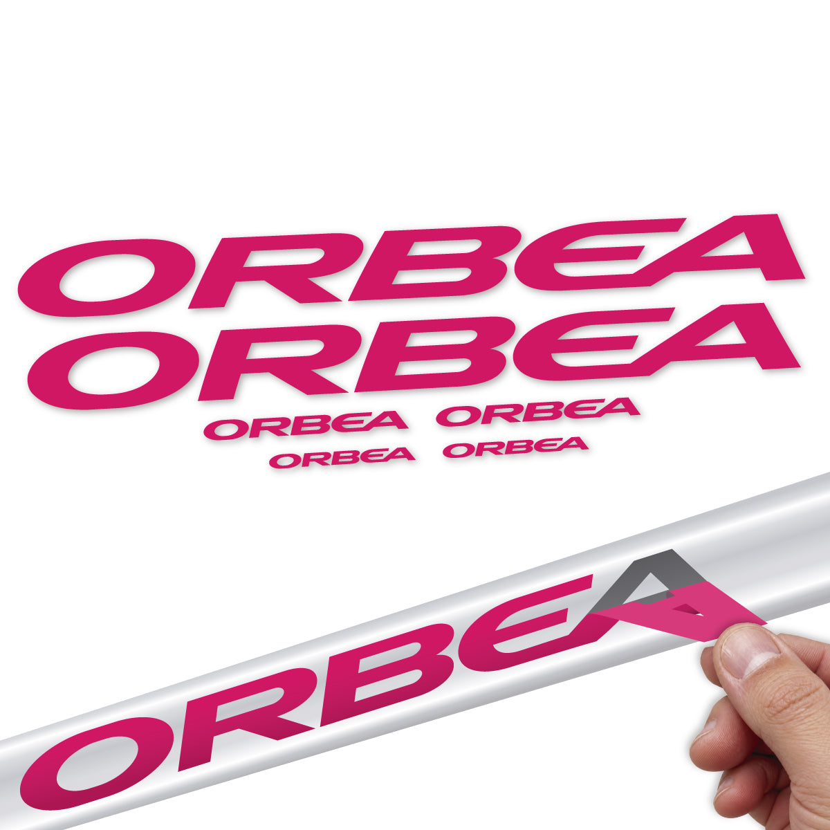 Compatible Stickers for Orbea Denna 2022-2027, Frame vinyl decals - Dark Pink