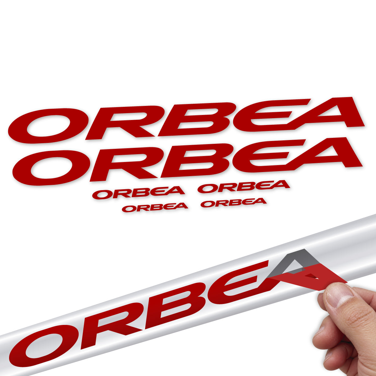 Compatible Stickers for Orbea Denna 2022-2027, Frame vinyl decals - Dark Red