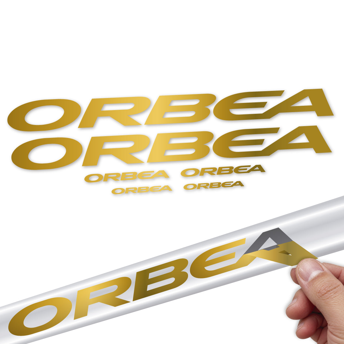 Compatible Stickers for Orbea Avant 2022-2027, Frame vinyl decals - Gold