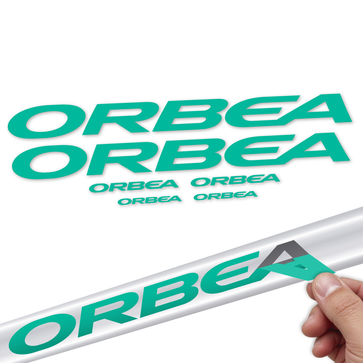 Compatible Stickers for Orbea Avant 2022-2027, Frame vinyl decals - Green Turquoise
