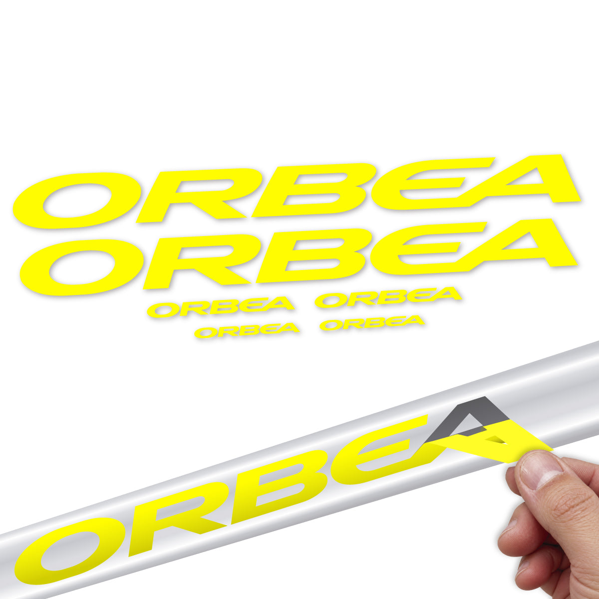 Compatible Stickers for Orbea Denna 2022-2027, Frame vinyl decals - Lemon Yellow