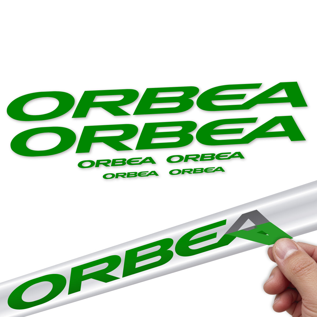 Compatible Stickers for Orbea Denna 2022-2027, Frame vinyl decals - Medium Green