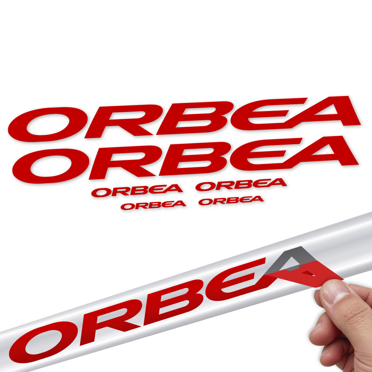 Compatible Stickers for Orbea Denna 2022-2027, Frame vinyl decals - Medium Red
