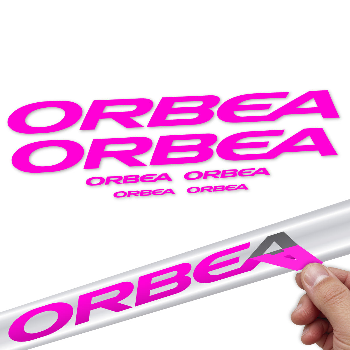 Compatible Stickers for Orbea Denna 2022-2027, Frame vinyl decals - Fuchsia Neon
