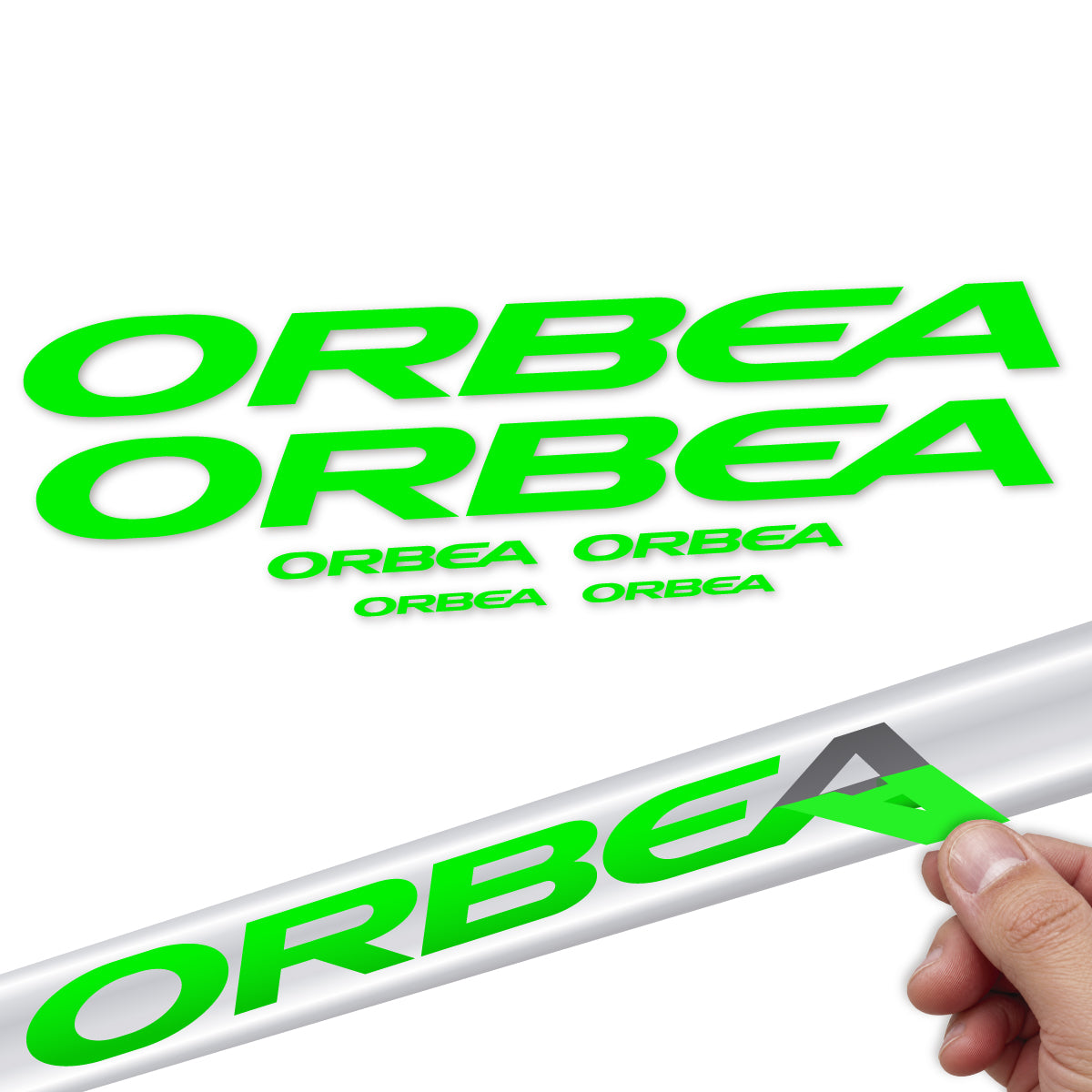 Compatible Stickers for Orbea Denna 2022-2027, Frame vinyl decals - Neon Green