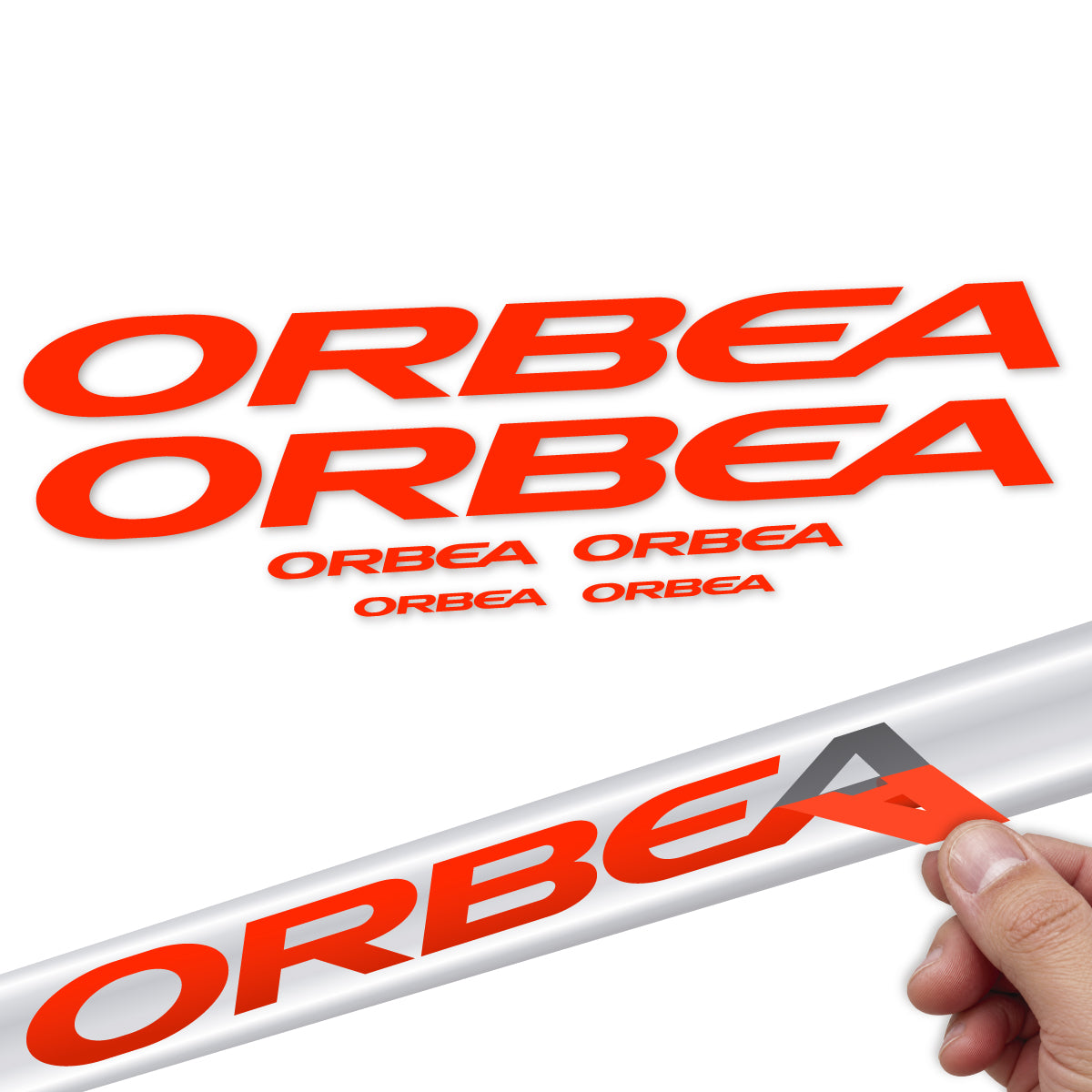 Compatible Stickers for Orbea Avant 2022-2027, Frame vinyl decals - Neon Red
