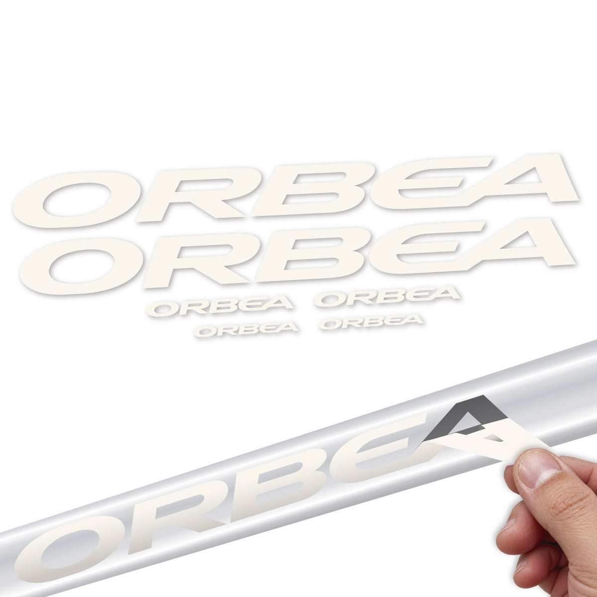 Compatible Stickers for Orbea Avant 2022-2027, Frame vinyl decals - Bone White