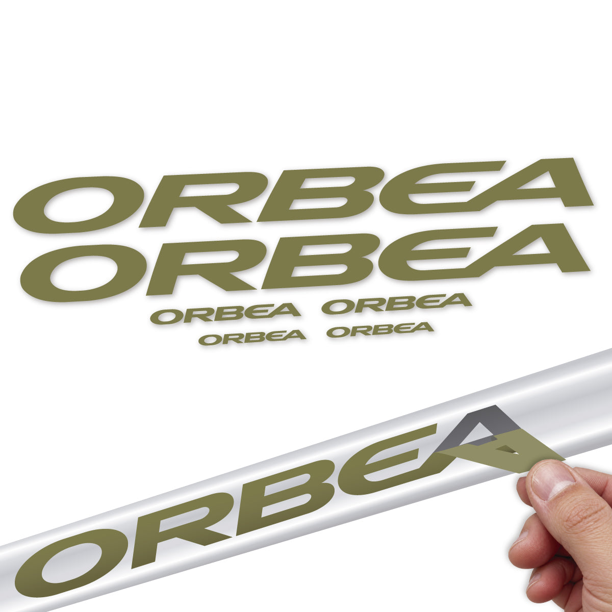 Compatible Stickers for Orbea Laufey 2022-2027, Frame vinyl decals - Khaki