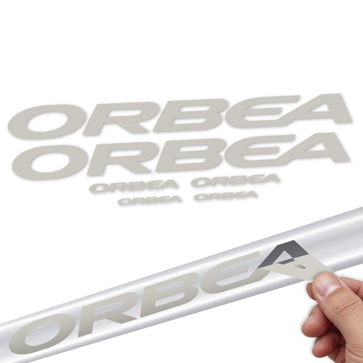 Compatible Stickers for Orbea Denna 2022-2027, Frame vinyl decals - Light Grey