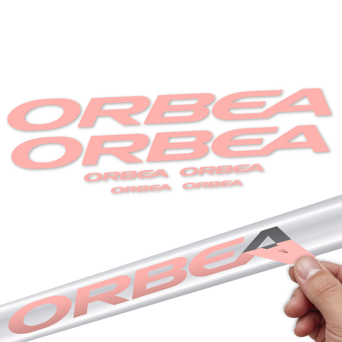 Compatible Stickers for Orbea Denna 2022-2027, Frame vinyl decals - Salmon Pink