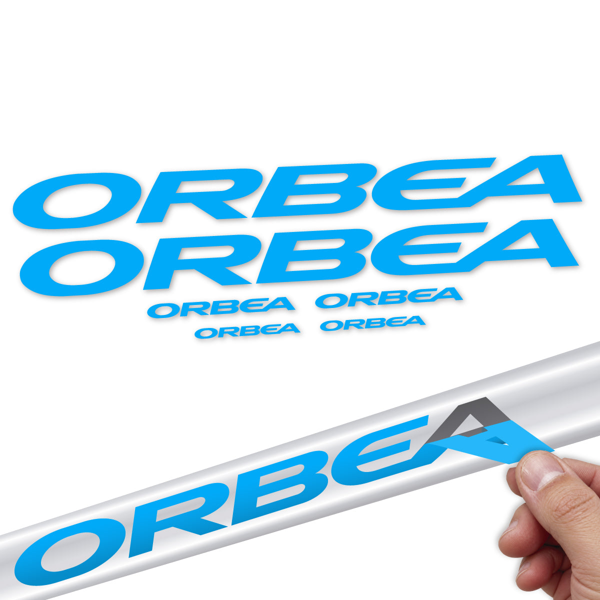 Compatible Stickers for Orbea Denna 2022-2027, Frame vinyl decals - Light Blue