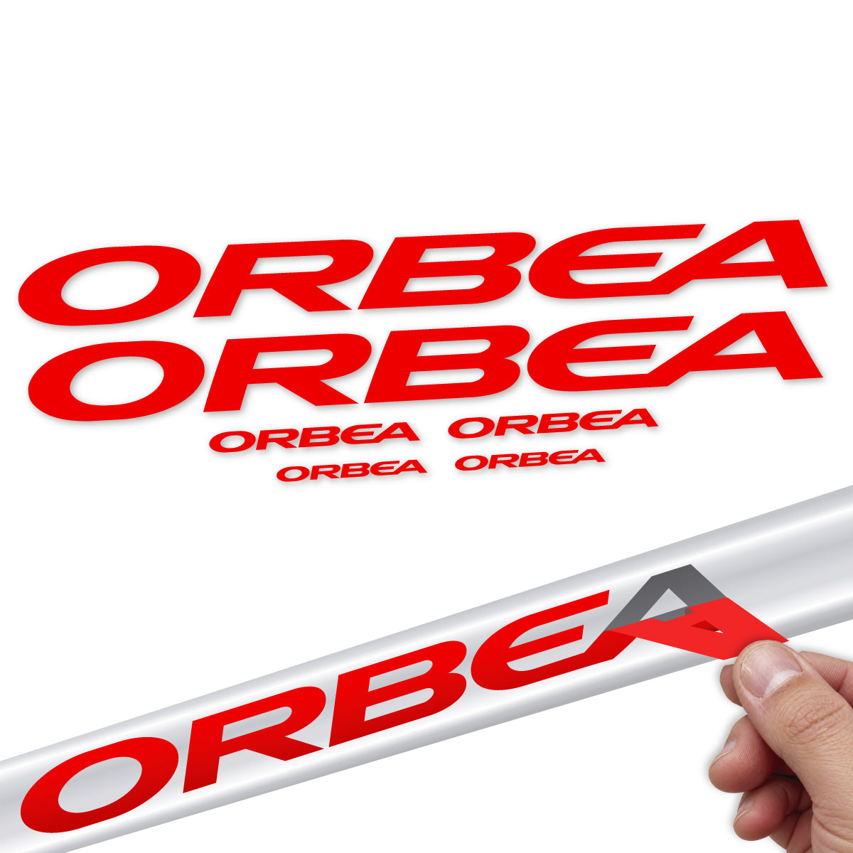 Compatible Stickers for Orbea Avant 2022-2027, Frame vinyl decals - Red