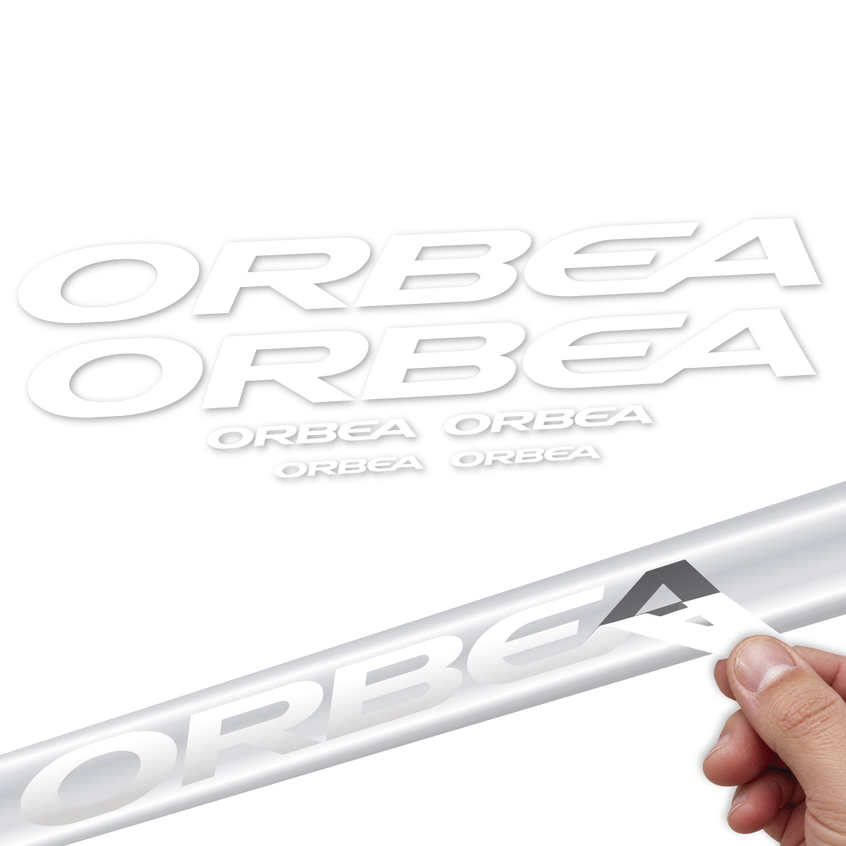 Compatible Stickers for Orbea Avant 2022-2027, Frame vinyl decals - White