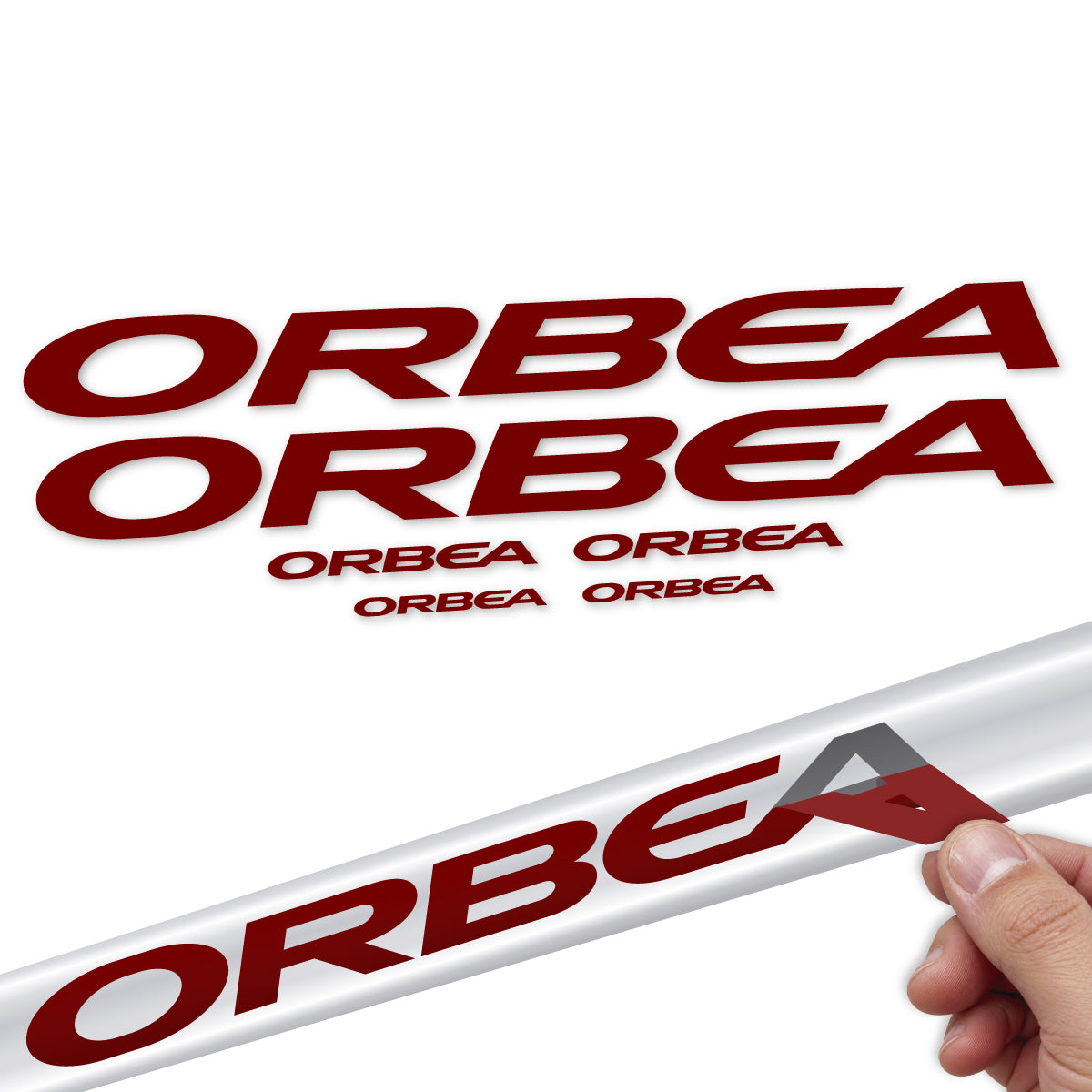 Compatible Stickers for Orbea Avant 2022-2027, Frame vinyl decals - Very Dark Red