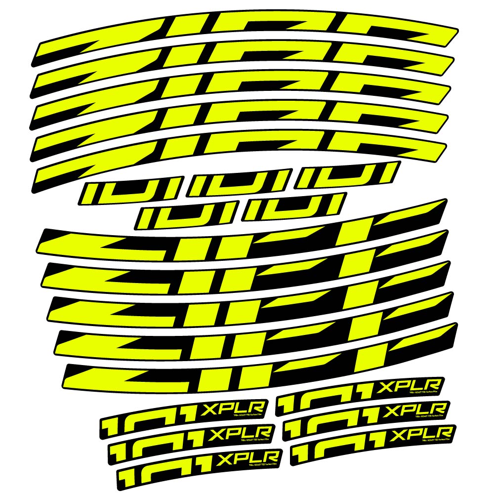 Aufkleber Zipp 101 XPLR, Rennradrad 18mm, Fahrradaufkleber Vinyl