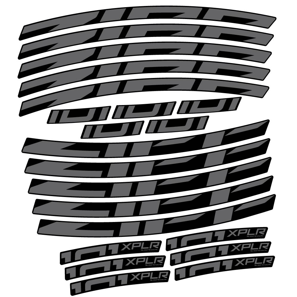 Aufkleber Zipp 101 XPLR, Rennradrad 18mm, Fahrradaufkleber Vinyl