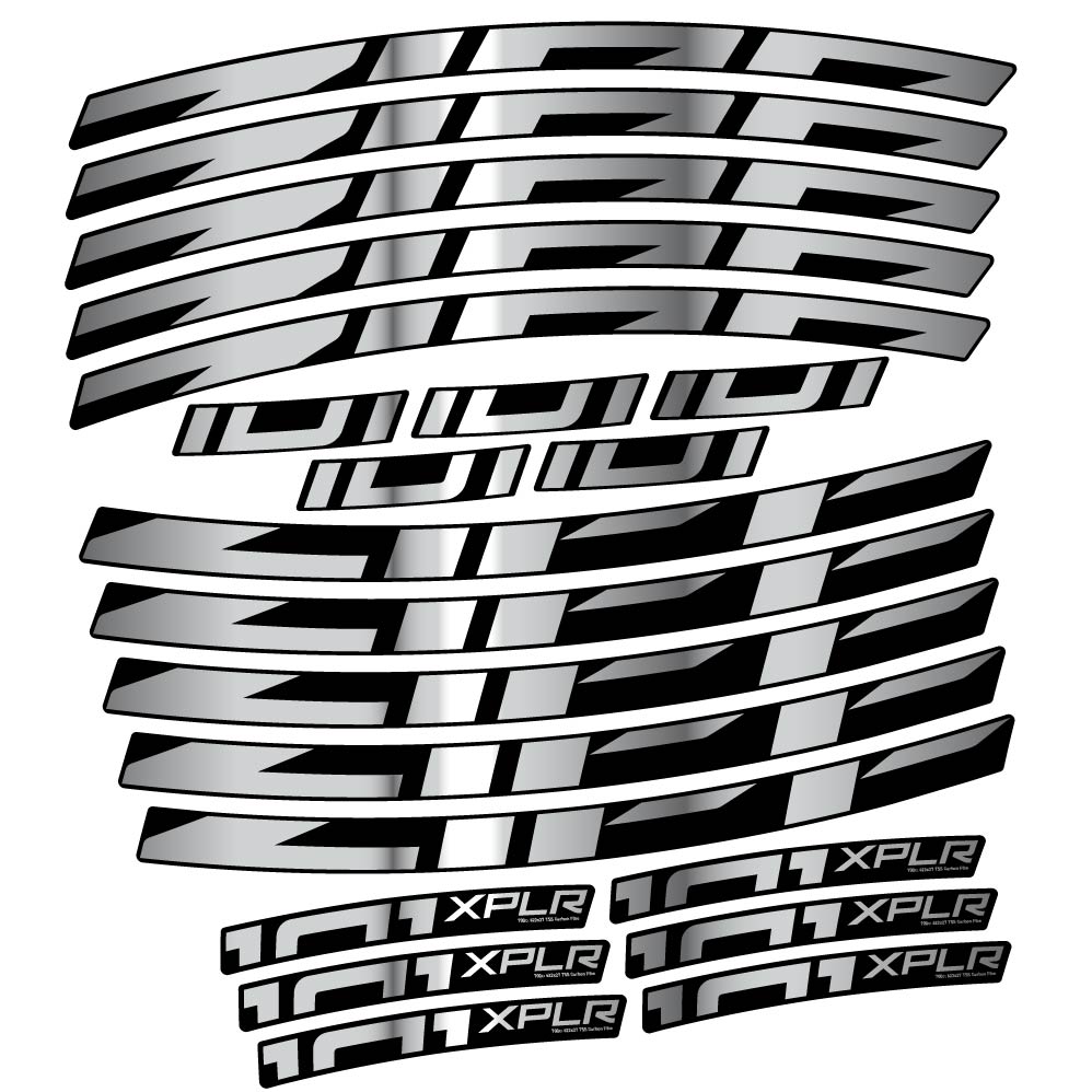 Aufkleber Zipp 101 XPLR, Rennradrad 18mm, Fahrradaufkleber Vinyl