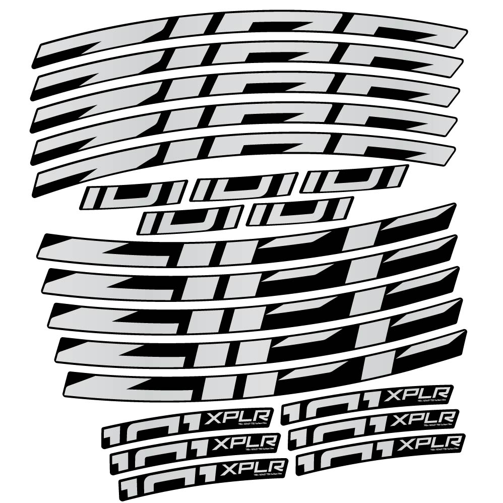 Aufkleber Zipp 101 XPLR, Rennradrad 18mm, Fahrradaufkleber Vinyl