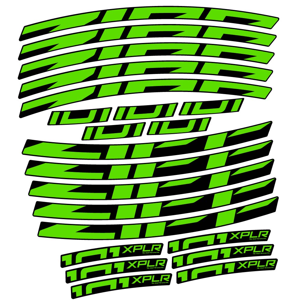 Aufkleber Zipp 101 XPLR, Rennradrad 18mm, Fahrradaufkleber Vinyl