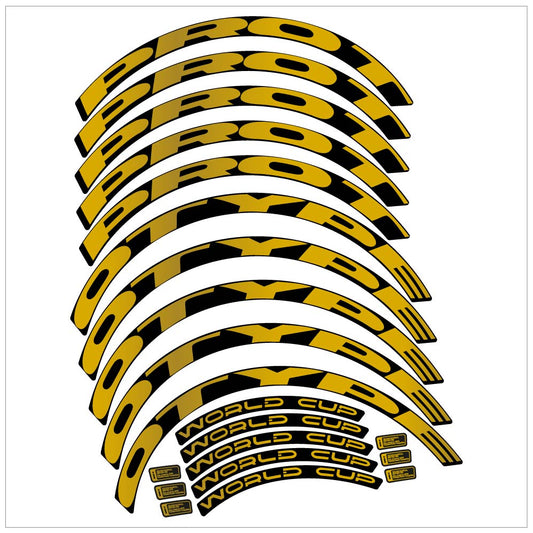 Gold decal for Prototype World Cup MTB wheel 29" – bike sticker vinyl
