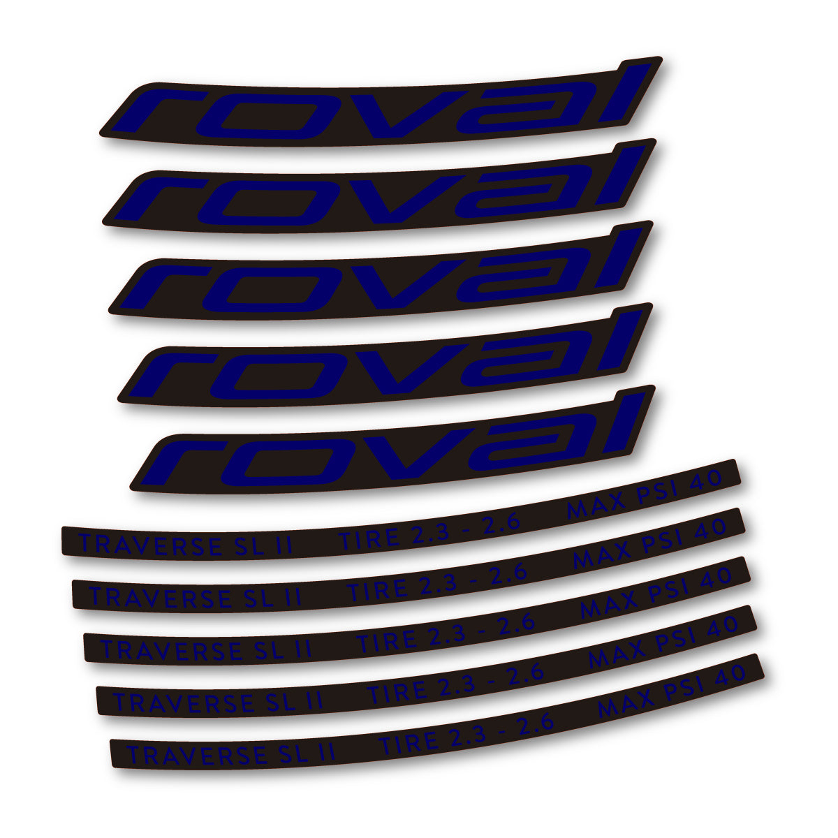 Stickers for Roval Traverse SL II 29 2023, Mountain Wheel 29" vinyl decals - Scandinavian Blue