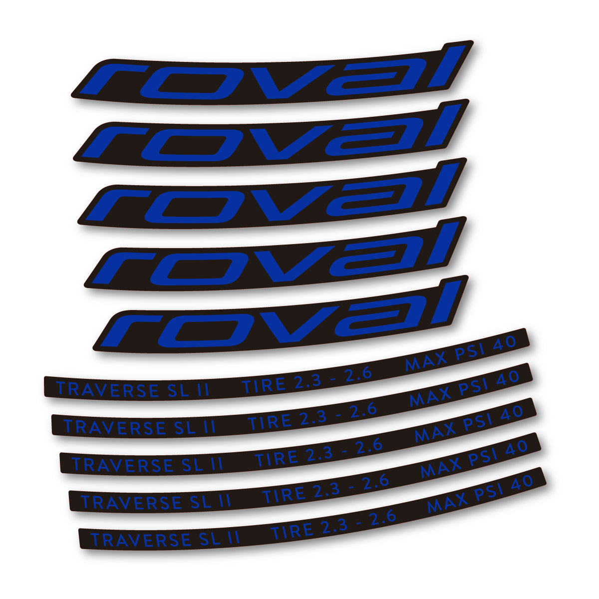 Stickers for Roval Traverse SL II 29 2023, Mountain Wheel 29" vinyl decals - Ultramarine Blue