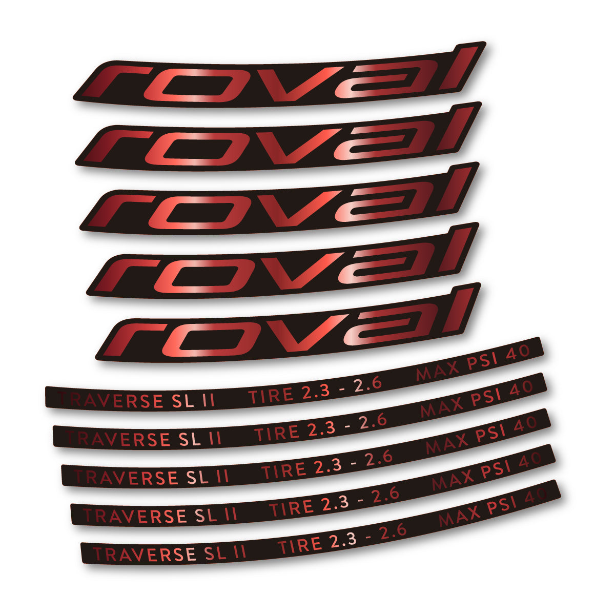 Stickers for Roval Traverse SL II 29 2023, Mountain Wheel 29" vinyl decals - Copper