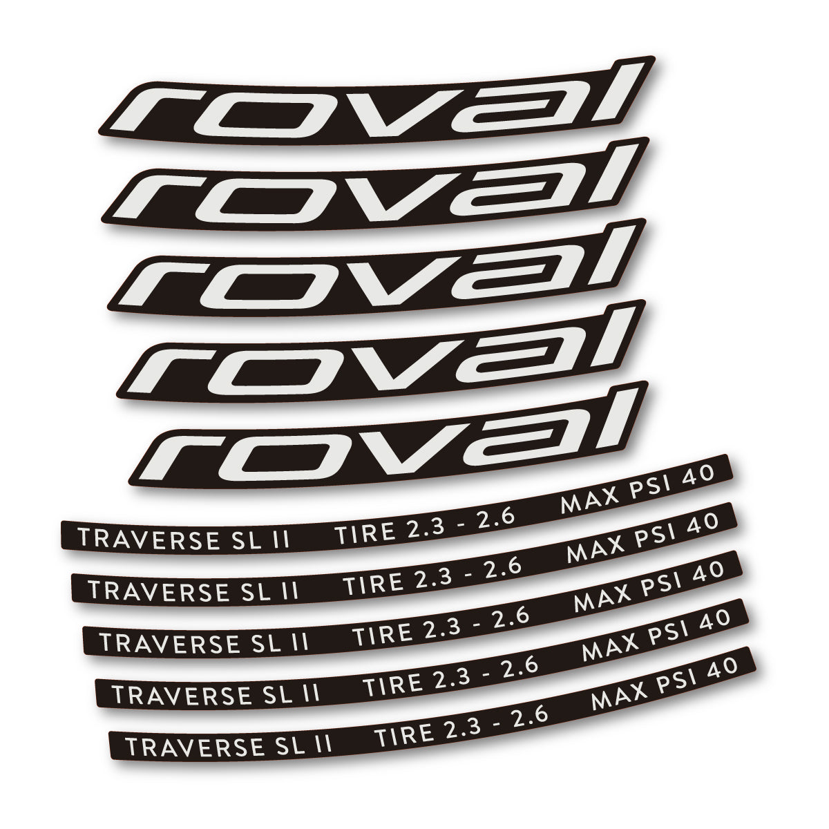 Stickers for Roval Traverse SL II 29 2023, Mountain Wheel 29" vinyl decals - Pearl Grey