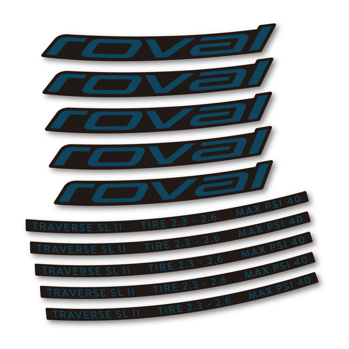 Stickers for Roval Traverse SL II 29 2023, Mountain Wheel 29" vinyl decals - Dark Lake