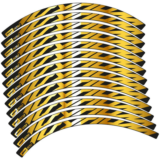 Chrome Gold decal for Mavic Ksyrium Disc road wheel 30mm – bike sticker vinyl