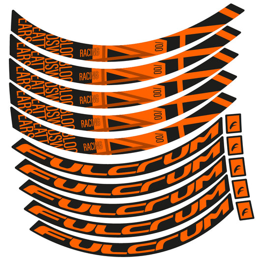 Orange decal for Fulcrum Racing 400 DB road wheel 35mm – bike sticker vinyl