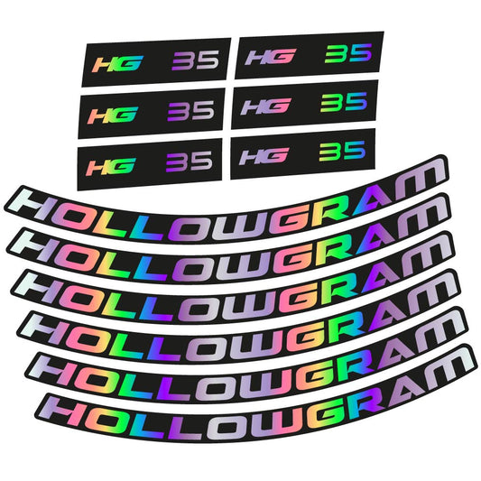 Hollographic decal for Hollowgram HG 35 road wheel 35mm – bike sticker vinyl