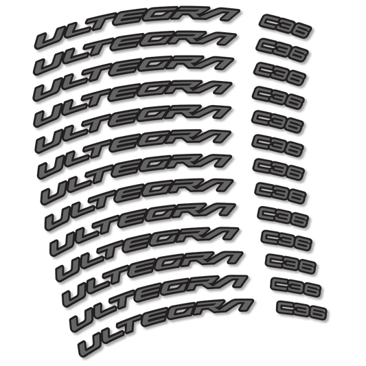 Trafc Grey decal for Shimano Ultegra C36 road wheel 36mm – bike sticker vinyl