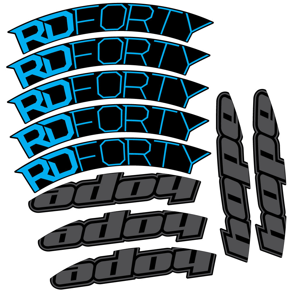 Aufkleber Hope RD Forty 2020, Rennradrad 40mm, Fahrradaufkleber Vinyl