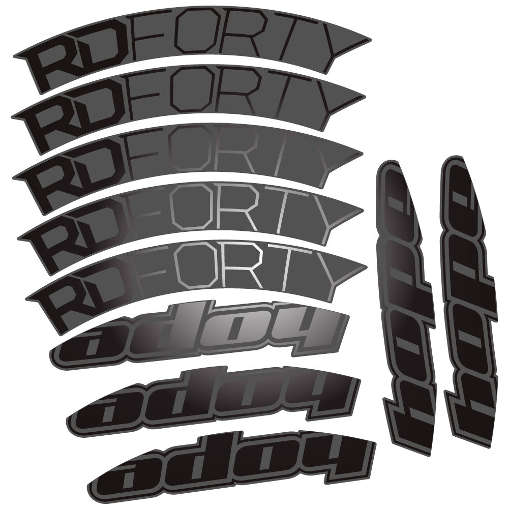 Aufkleber Hope RD Forty 2020, Rennradrad 40mm, Fahrradaufkleber Vinyl