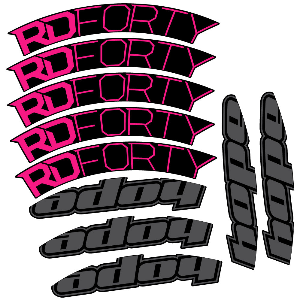 Aufkleber Hope RD Forty 2020, Rennradrad 40mm, Fahrradaufkleber Vinyl
