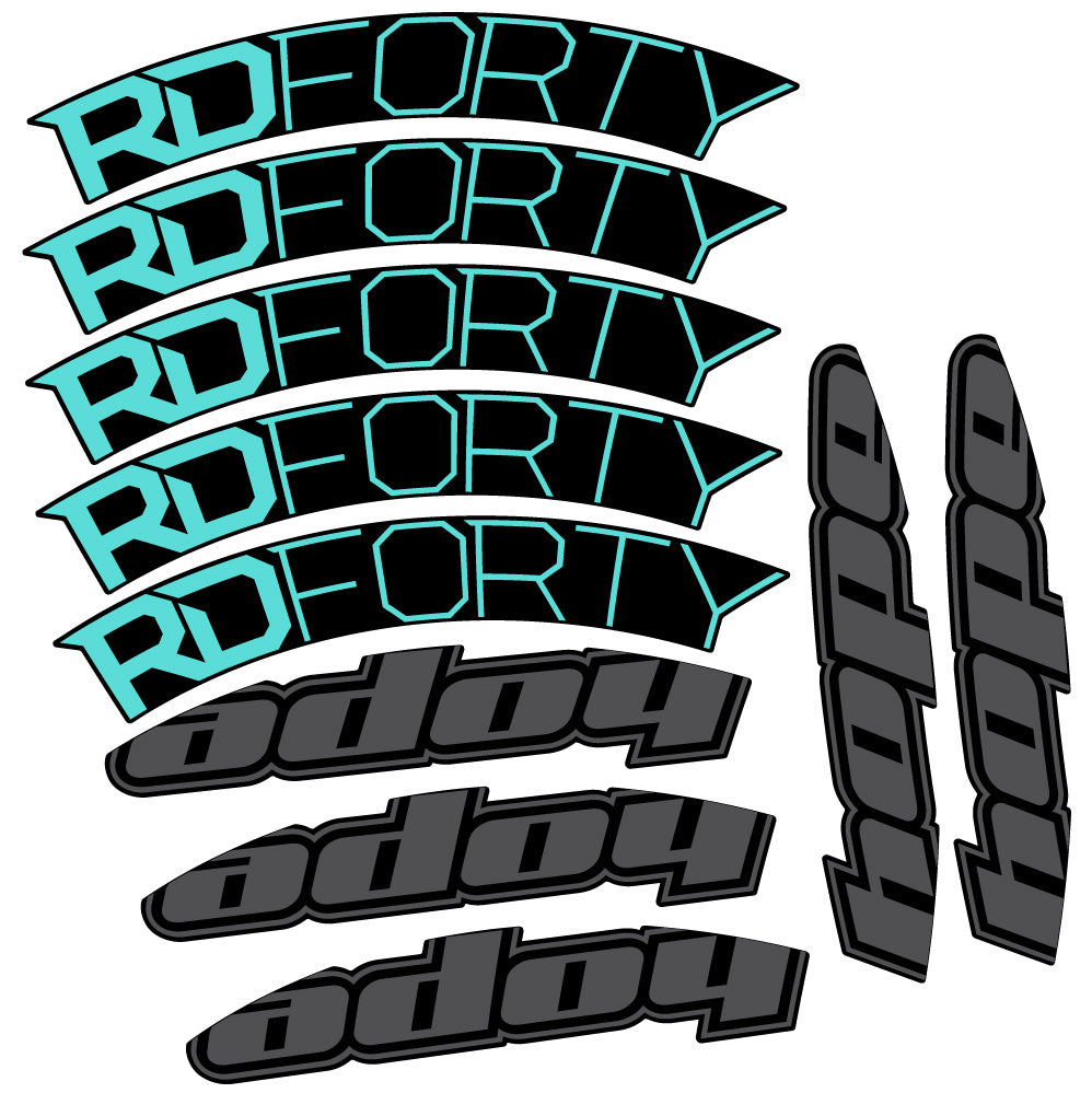 Aufkleber Hope RD Forty 2020, Rennradrad 40mm, Fahrradaufkleber Vinyl