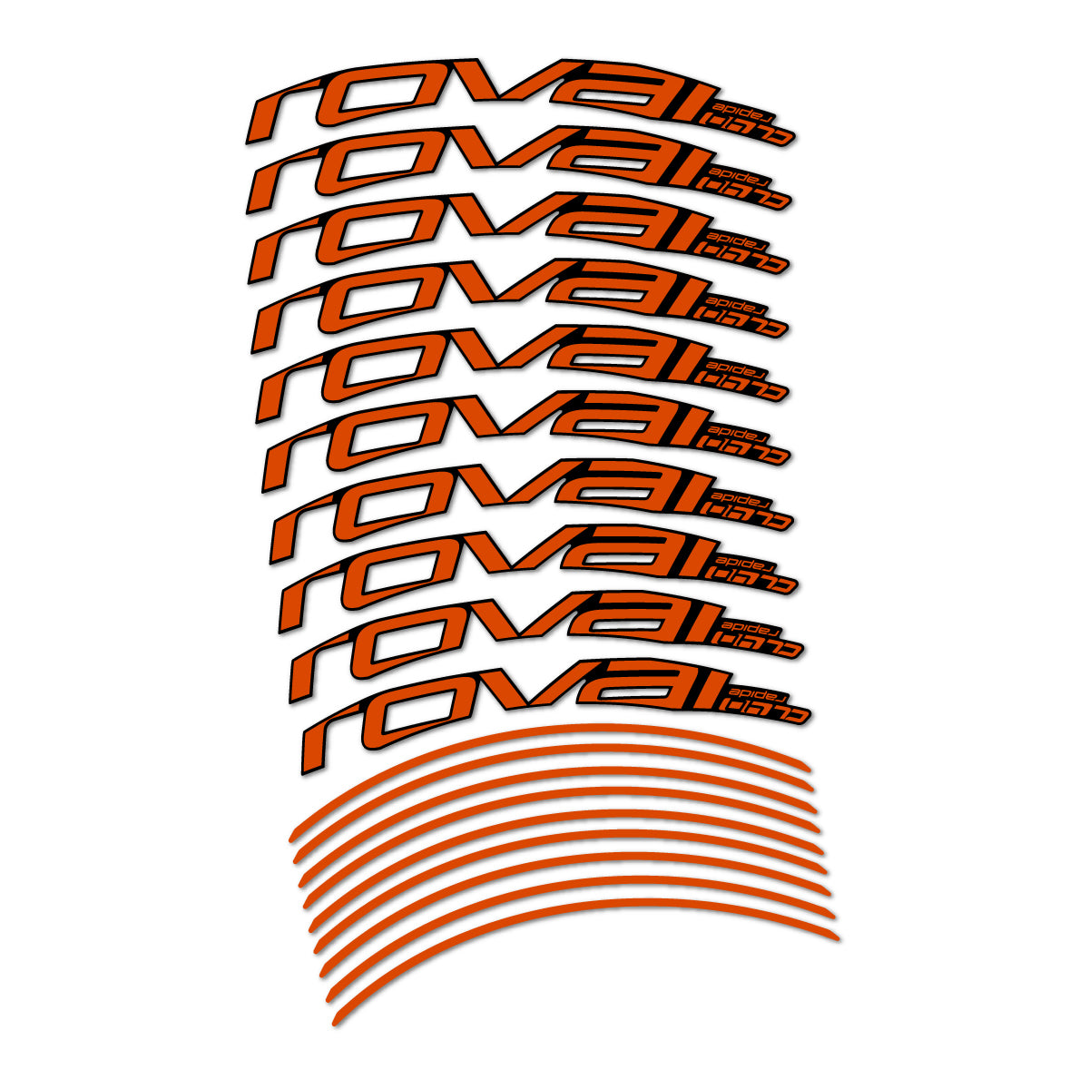 Compatible Stickers for Roval CL 40 2019 Rim Brake, Road Wheel 40mm vinyl decals - Clay