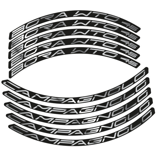 Chrome Silver decal for Campagnolo Bora WTO 45 road wheel 45mm – bike sticker vinyl
