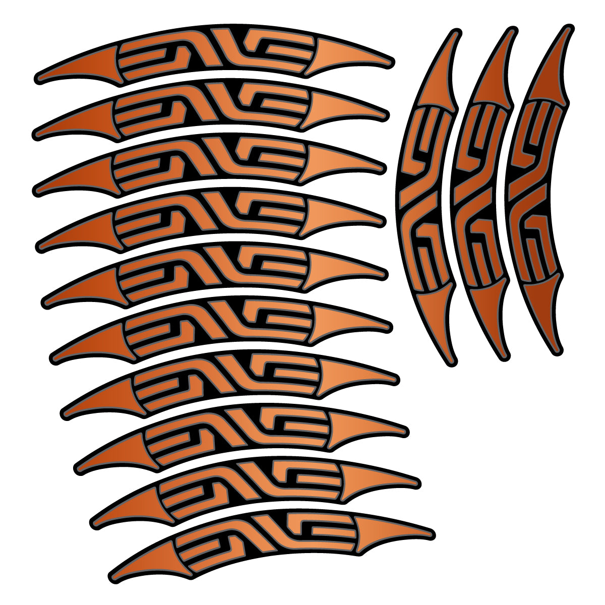 Stickers for Enve 45 Carbon Clincher 2011-2015, Road Wheel 45mm vinyl decals - Bronze