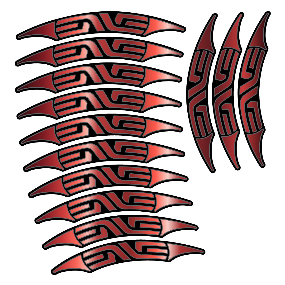 Stickers for Enve 45 Carbon Clincher 2011-2015, Road Wheel 45mm vinyl decals - Copper