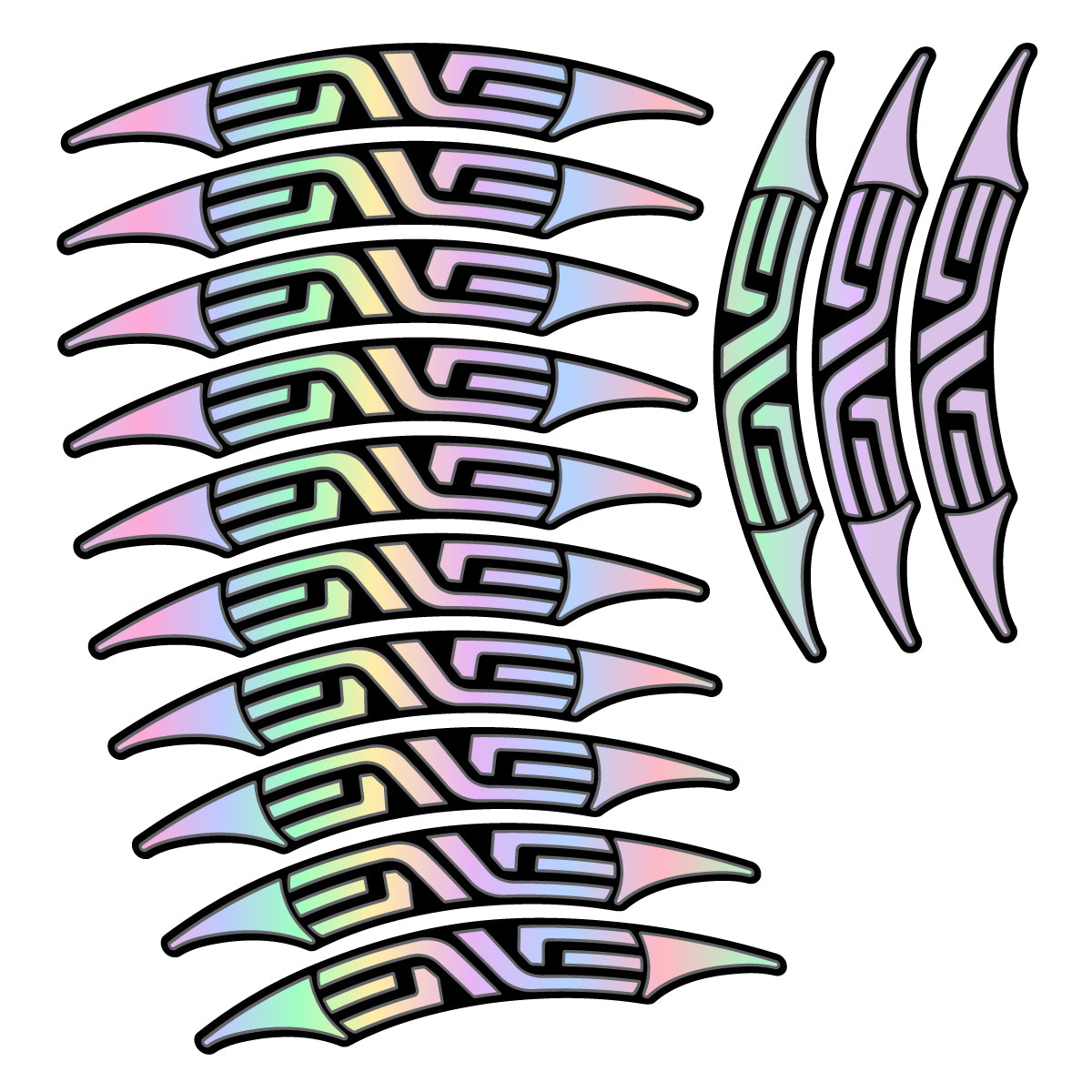 Stickers for Enve 45 Carbon Clincher 2011-2015, Road Wheel 45mm vinyl decals - Hollographic