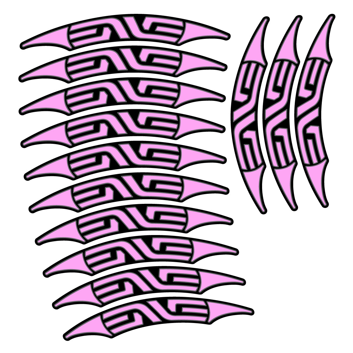Stickers for Enve 45 Carbon Clincher 2011-2015, Road Wheel 45mm vinyl decals - Light Lilac