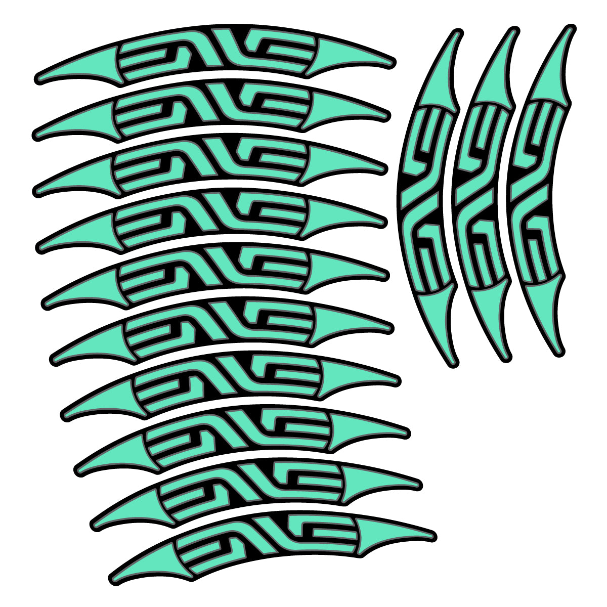 Stickers for Enve 45 Carbon Clincher 2011-2015, Road Wheel 45mm vinyl decals - Mint